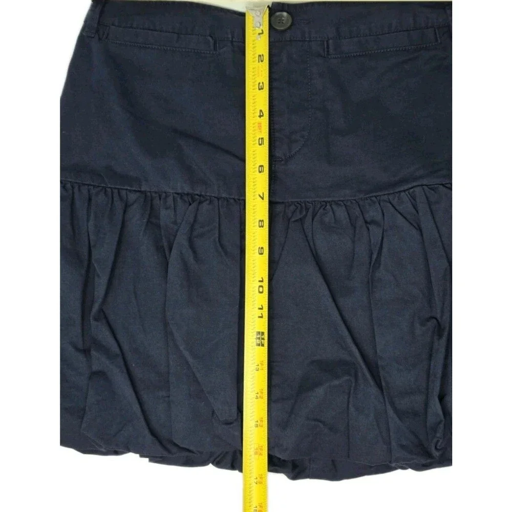 Free Assembly Mini Cotton Twill Bubble Skirt Navy Blue Women's Size XS (0-2)